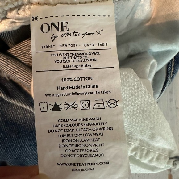 One Teaspoon Awesome Baggies Size 25 Blue Light Wash - Picture 6 of 11